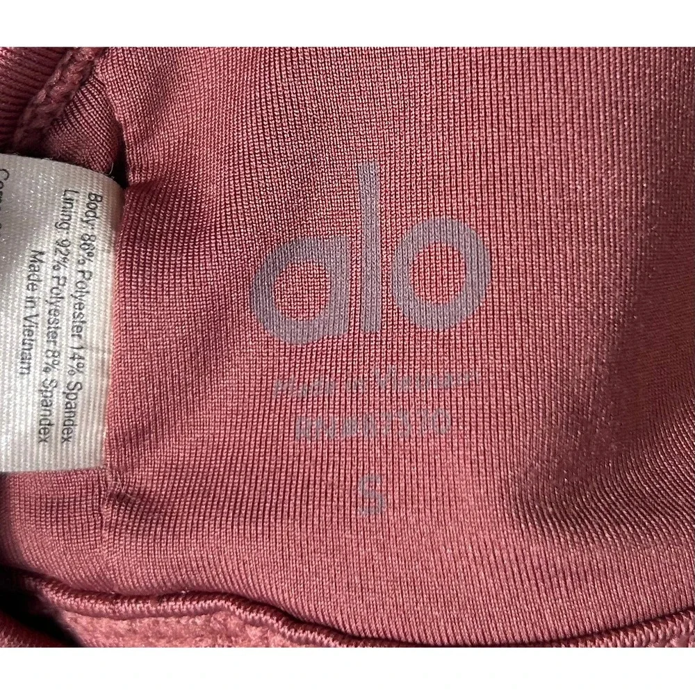 Alo Yoga Sunny Strappy Sports Bra Women S Rose Ruched V-Neck Athleisure Active